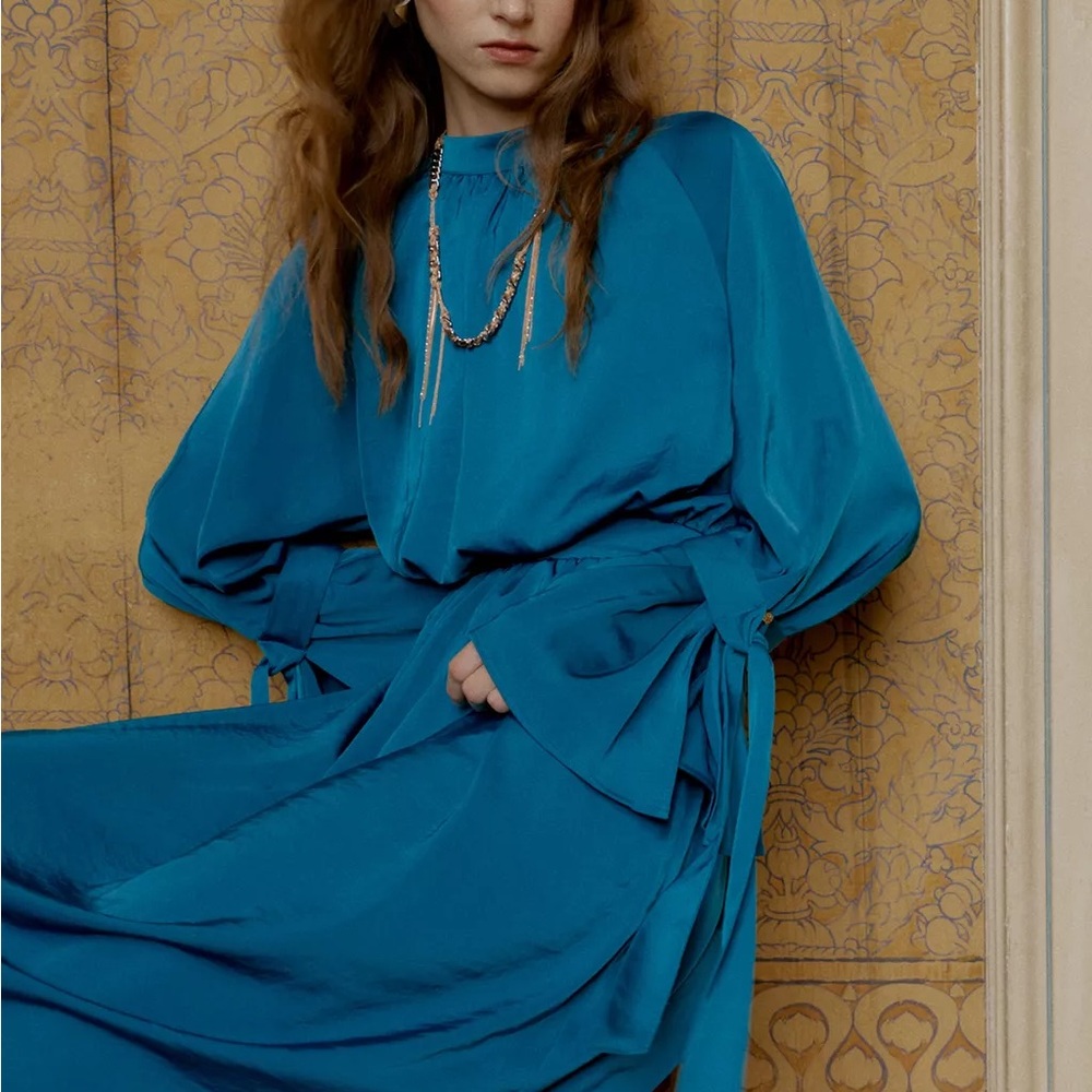 Zara Blue Midi Dress